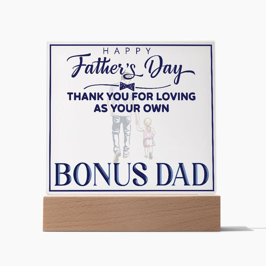 Father's Day Bonus Dad Gift Plaque