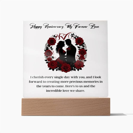 Forever Love Anniversary Gift Plaque