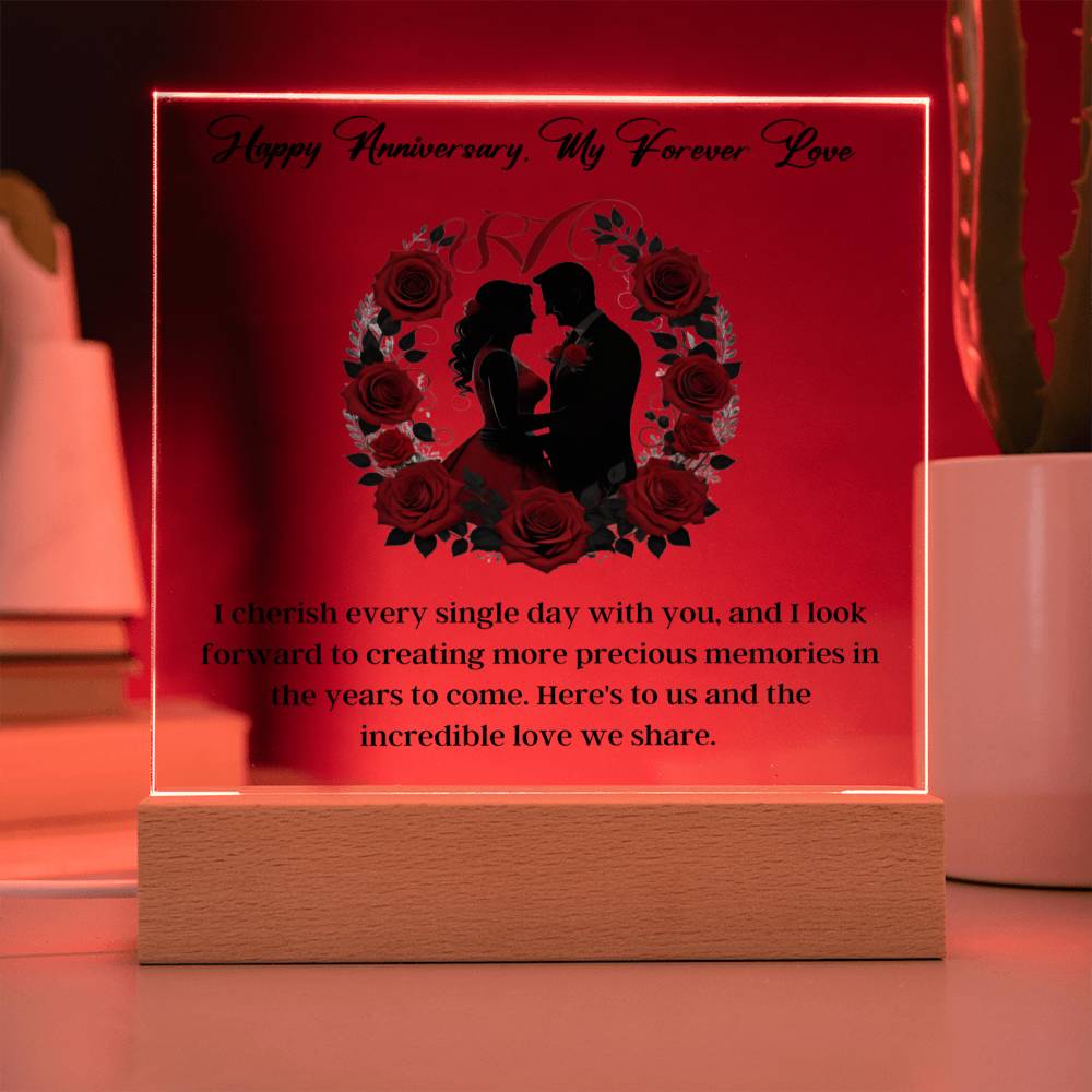Forever Love Anniversary Gift Plaque 