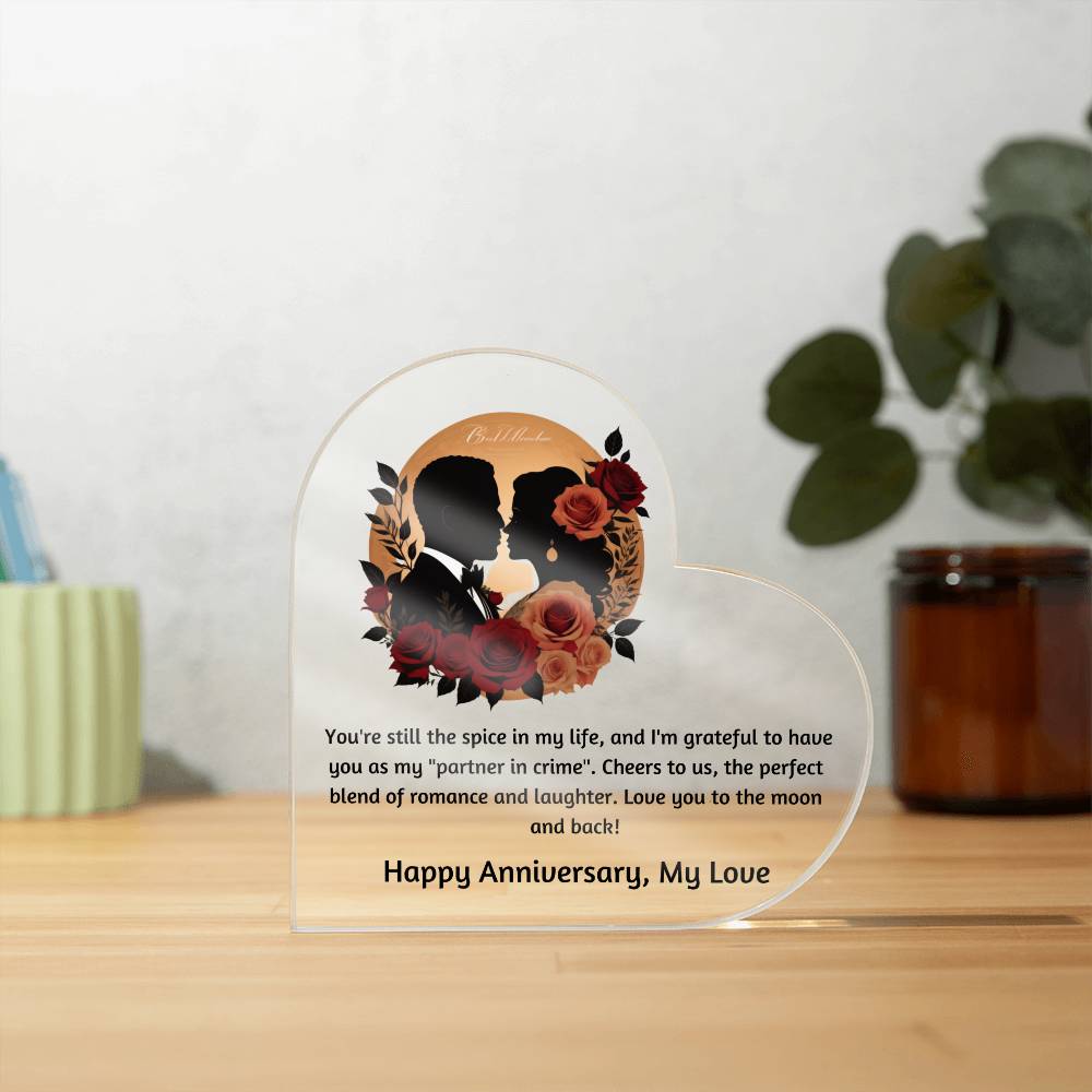Forever Love Couple Anniversary Gift Plaque 