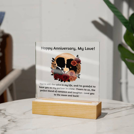 Forever Roses Anniversary Gift Plaque