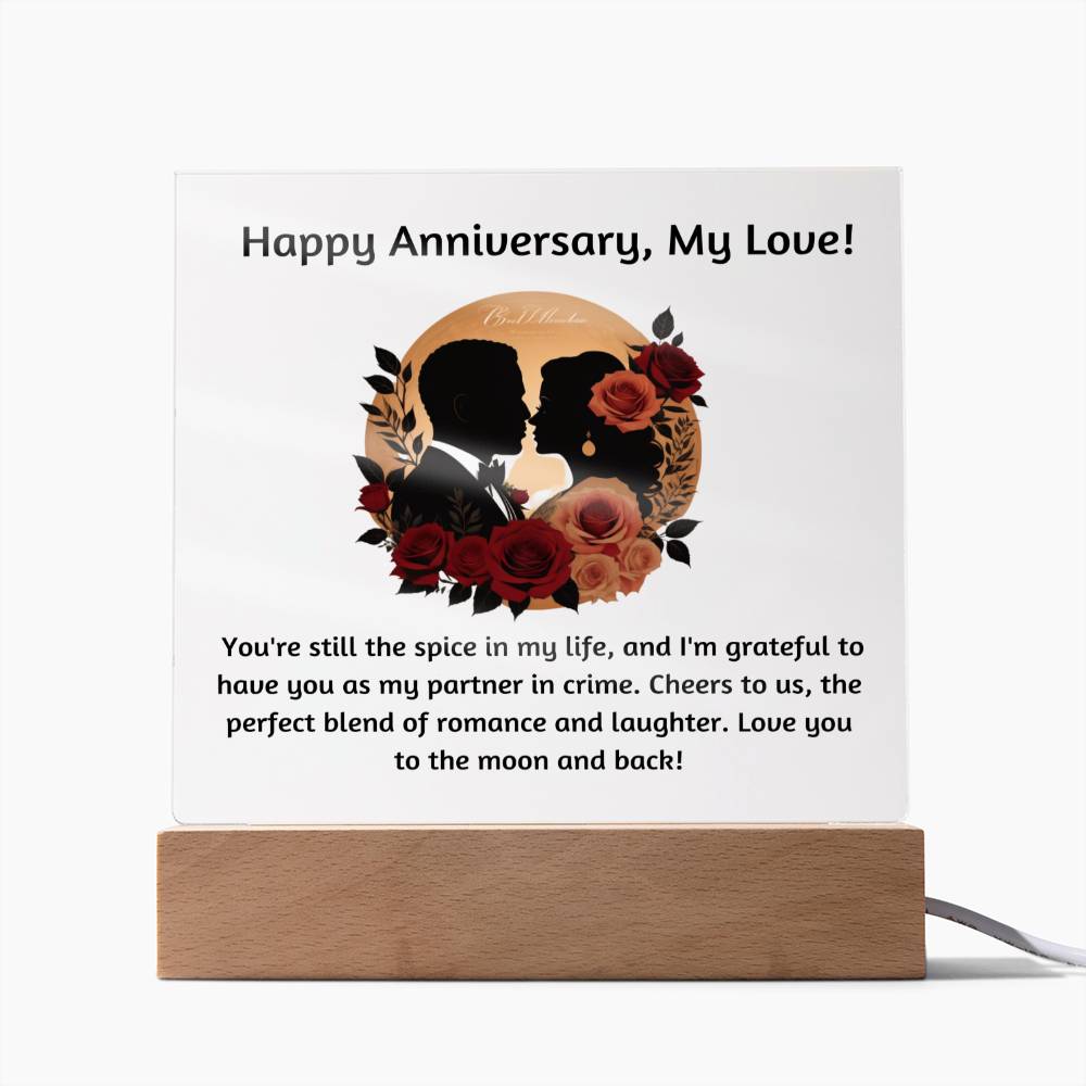 Forever Roses Anniversary Gift Plaque 