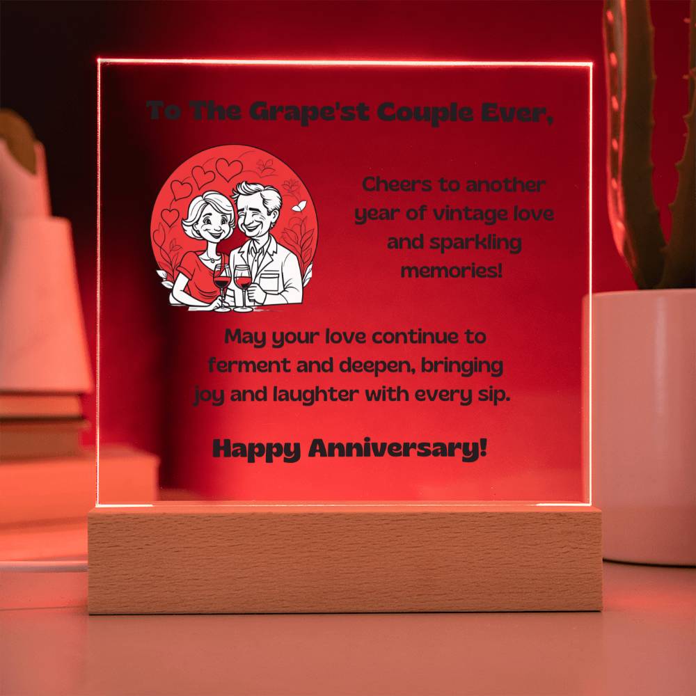 Grapest Couple Ever Anniversary Plaque 