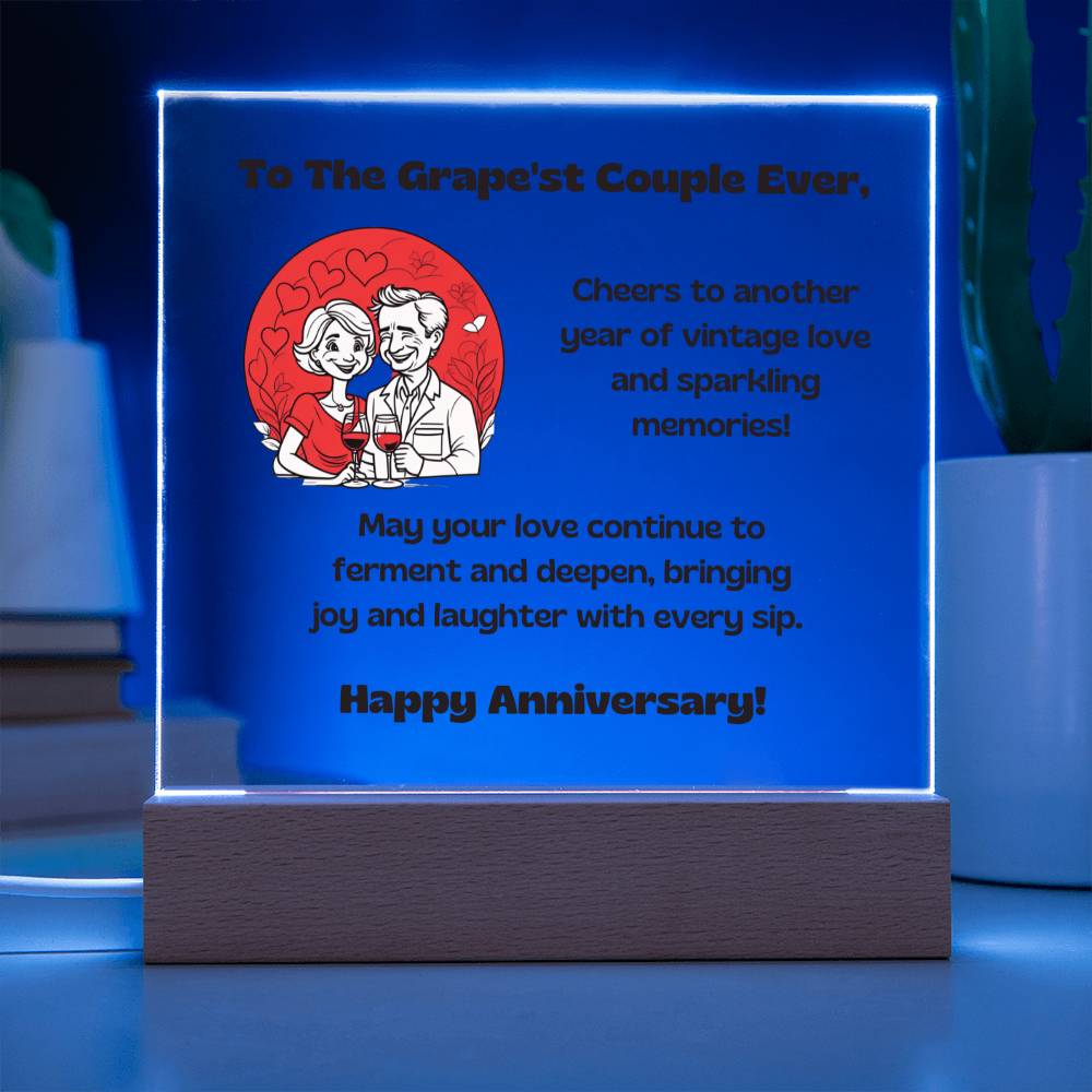 Grapest Couple Ever Anniversary Plaque 