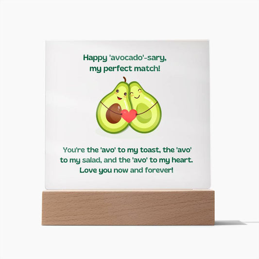 Happy Avocadosary Anniversary Gift Plaque