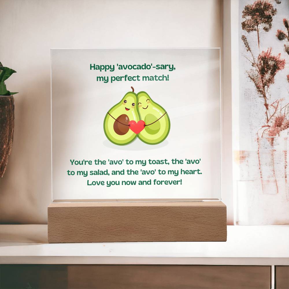 Happy Avocadosary Anniversary Gift Plaque 