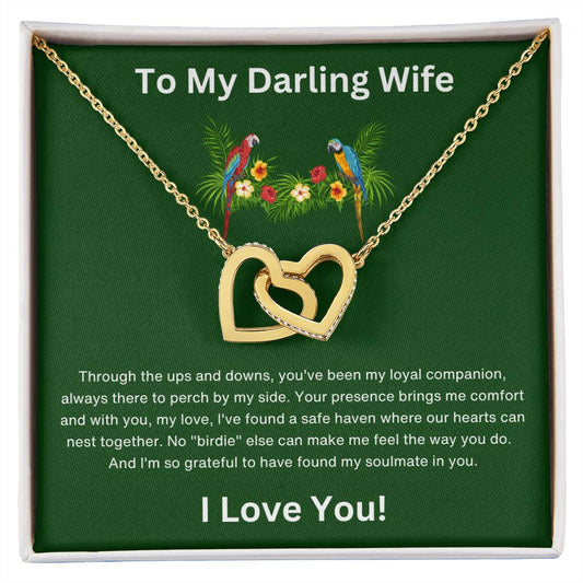 Heart Lock Necklace + Wife Message Card