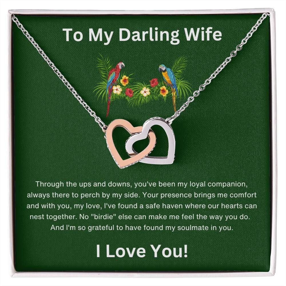 Heart Lock Necklace + Wife Message Card | Lovesakes | Sentimental Gifts
