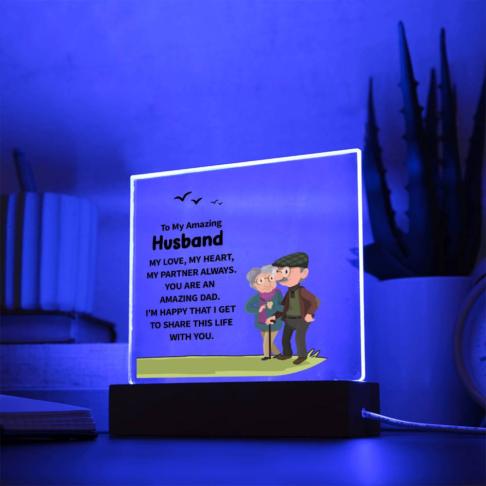 Husband Acrylic Plaque Gift For Seniors Anniversary 