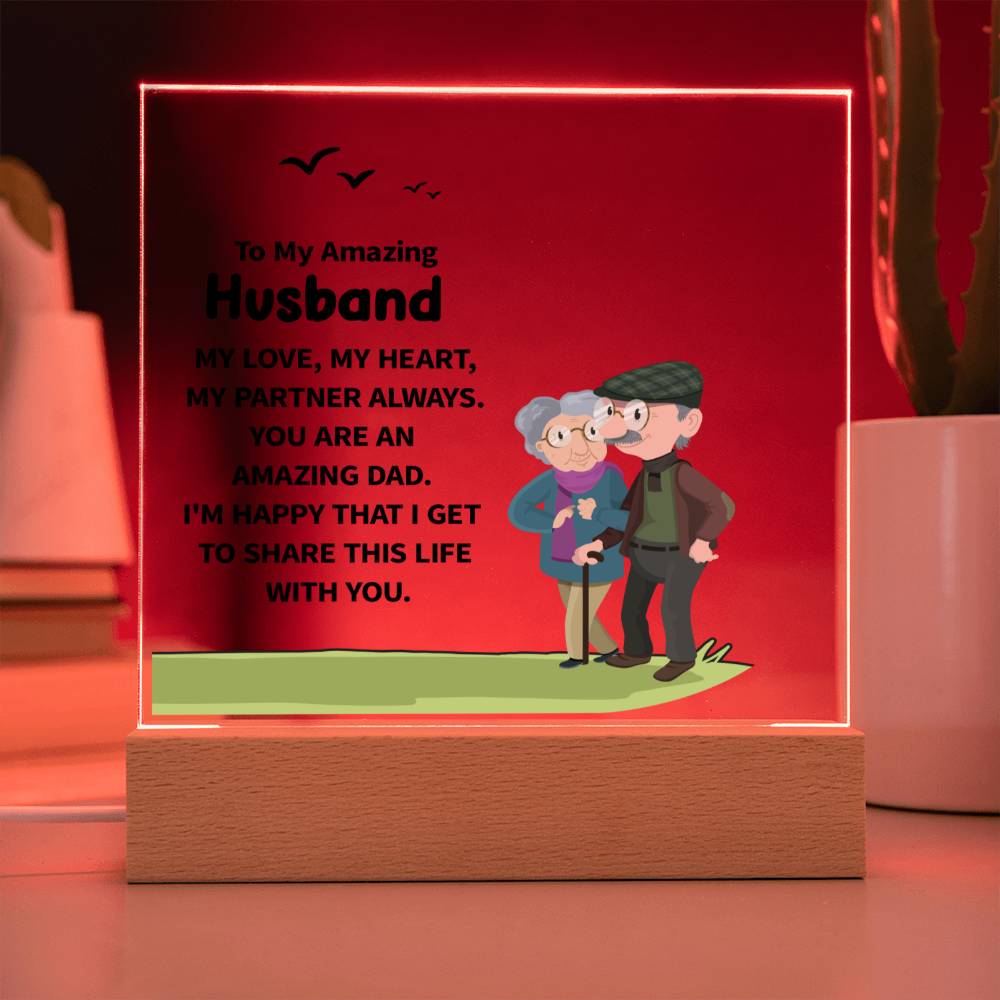 Husband Acrylic Plaque Gift For Seniors Anniversary 