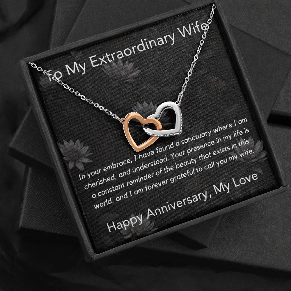 Interlocking Hearts Necklace + Anniversary Card | Lovesakes