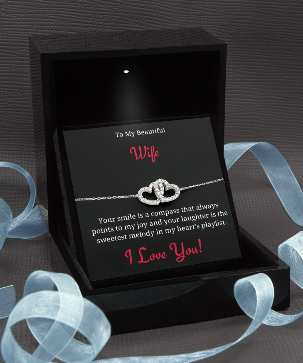 Interlocking Hearts Bracelet + Wife Card - Lovesakes