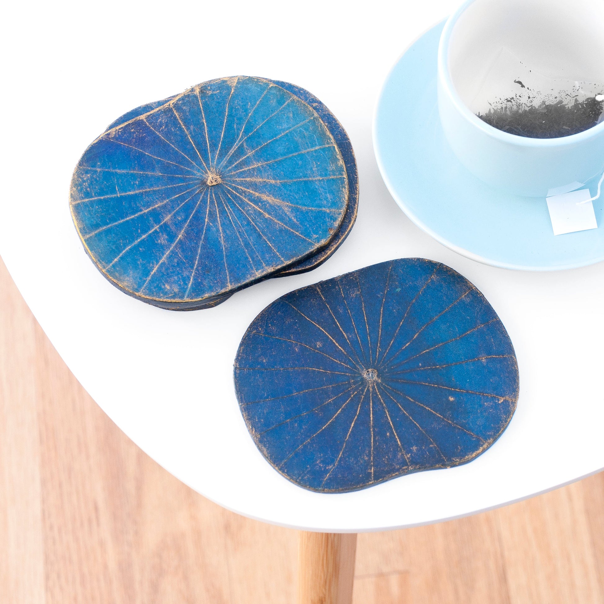 Lotus Leaf Wooden Coasters - Set of Six - Lovesakes