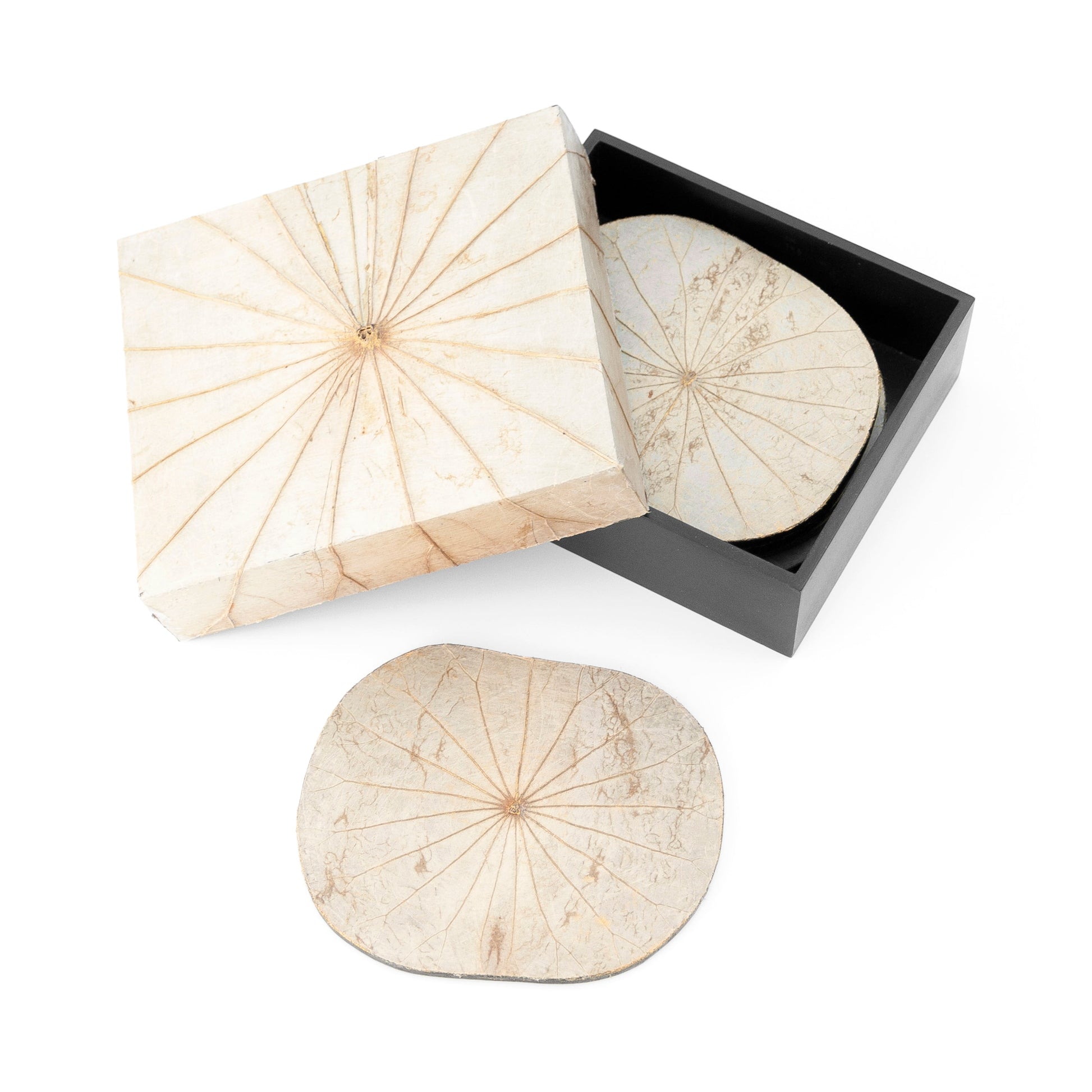 Lotus Leaf Wooden Coasters - Set of Six - Lovesakes