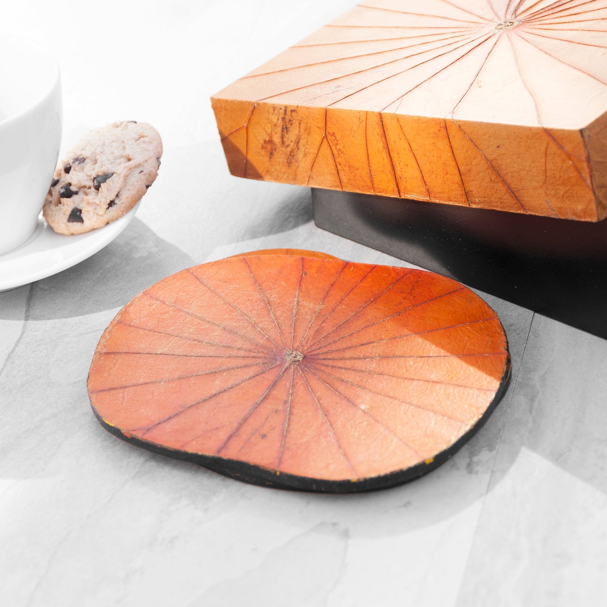 Lotus Leaf Wooden Coasters - Set of Six - Lovesakes