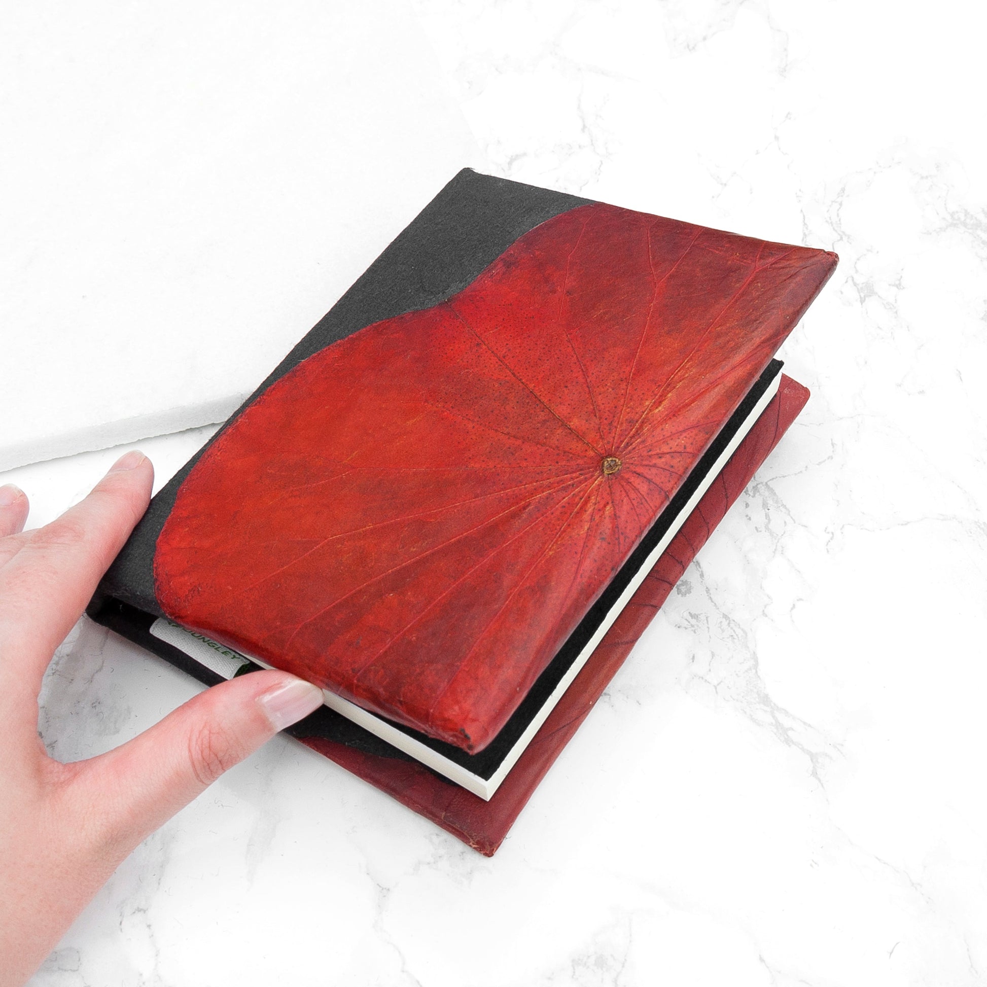 A6 Vegan Leather Lotus Leaf Notebook - Lovesakes