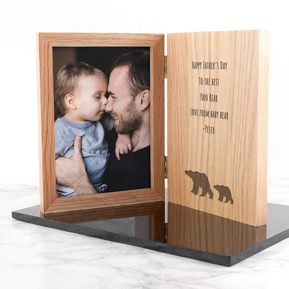 Personalized Father's Day Bear Book Photo Frame - GiftsofaKind