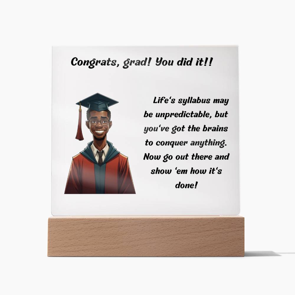 Life's Unpredicatable Syllabus Graduation Plaque | Lovesakes