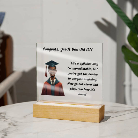 Life's Unpredicatable Syllabus Graduation Plaque