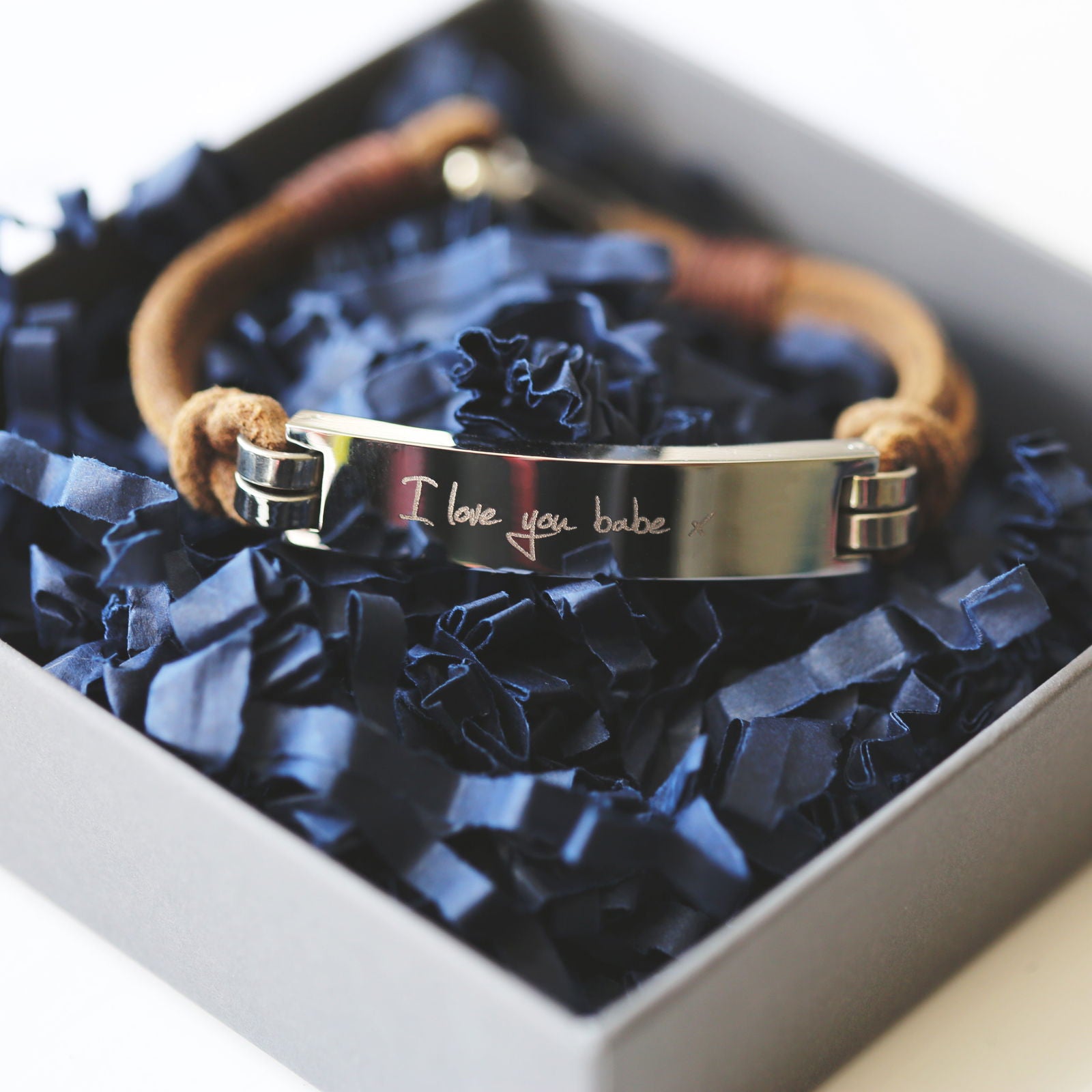 Men's Leather Tan Bracelet - Lovesakes