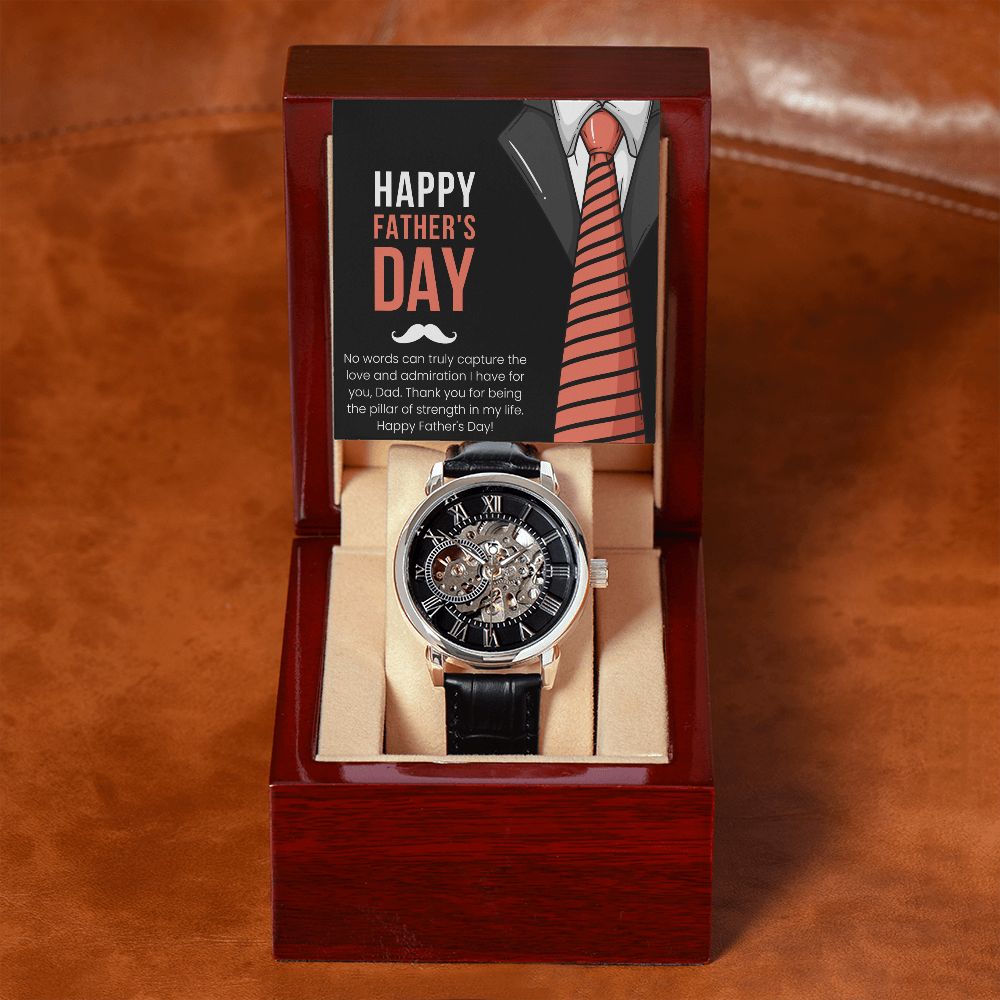 Mens Openwork Watch + Fathers Day Card | Lovesakes