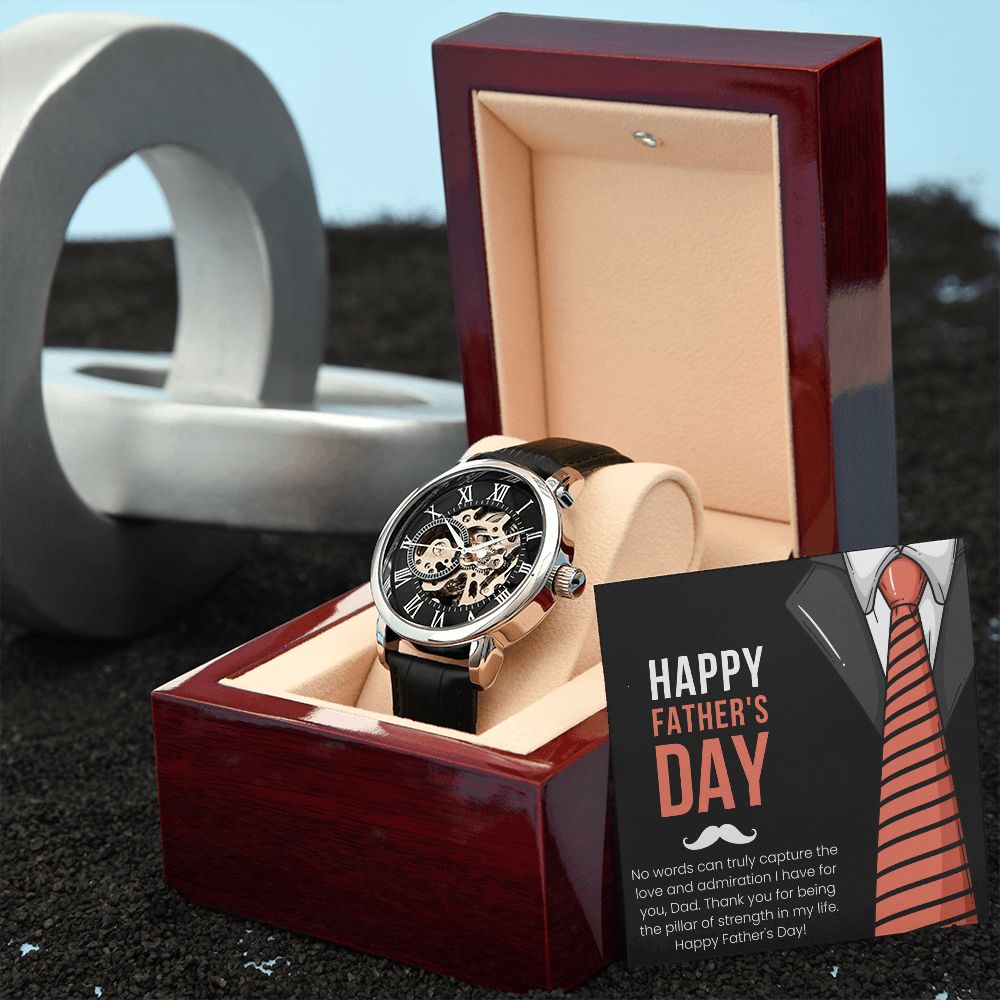 Mens Openwork Watch + Fathers Day Card | Lovesakes