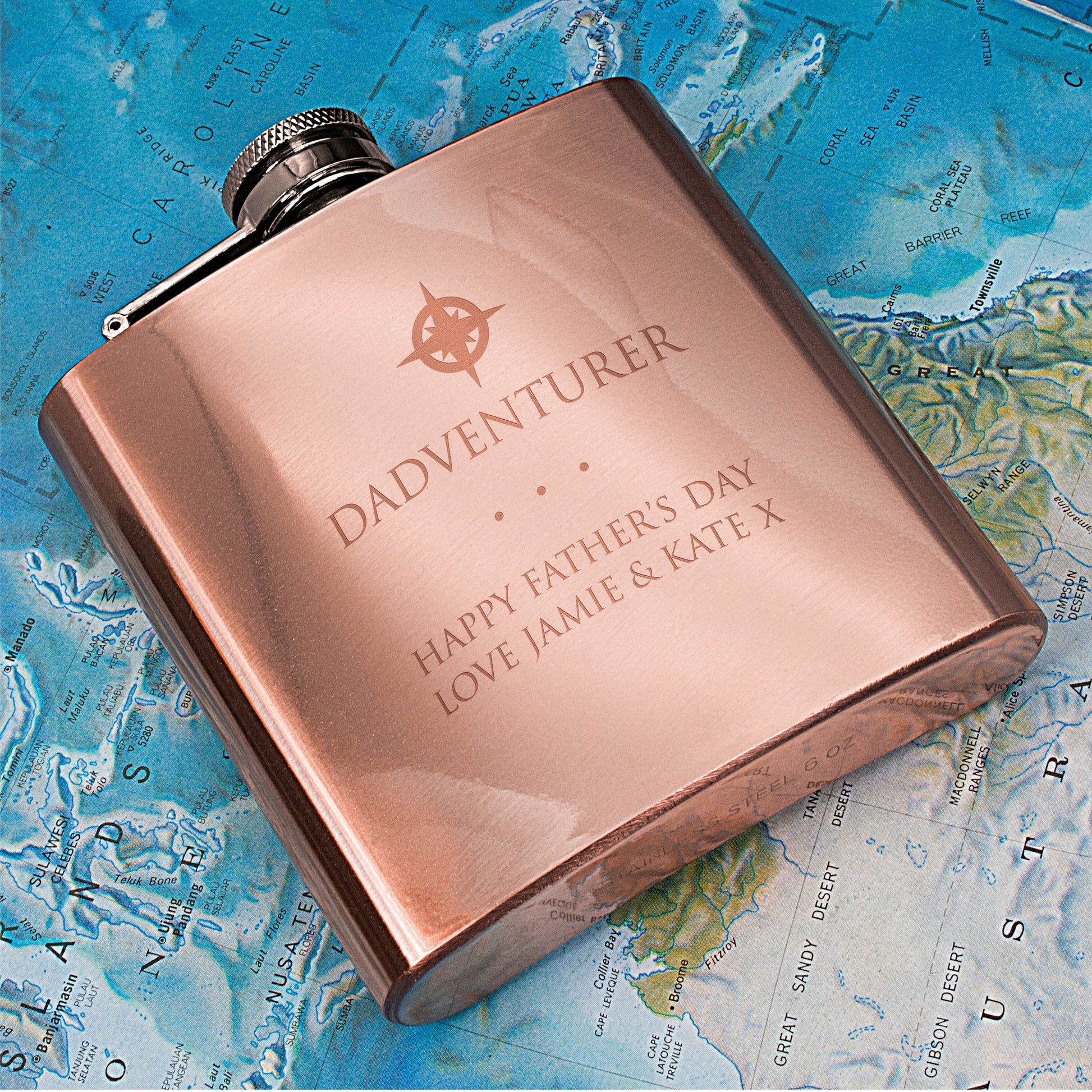 Personalized Hip Flasks - Personalized Dadventurer Hip Flask 