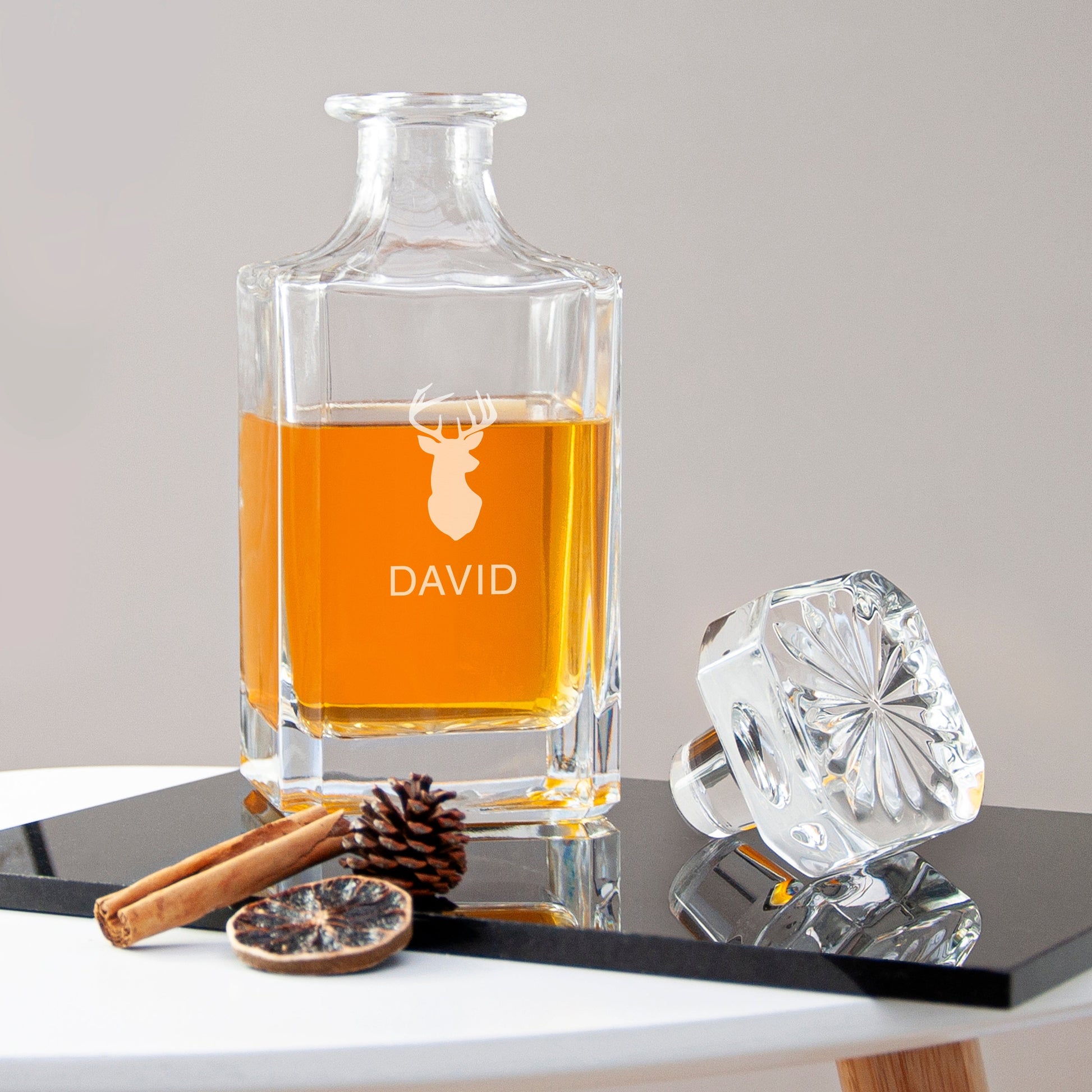 Personalized Classic Stag Square Decanter - Lovesakes