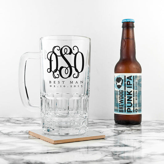 Monogrammed Best Man Tankard