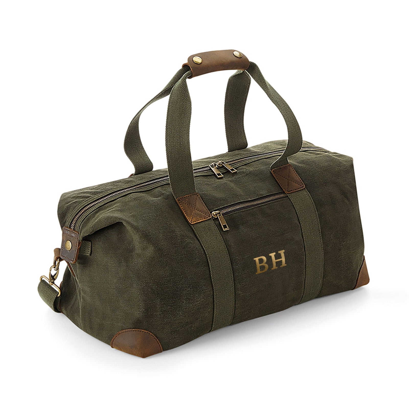 Monogrammed Luxury Waxed Canvas Holdall - Lovesakes