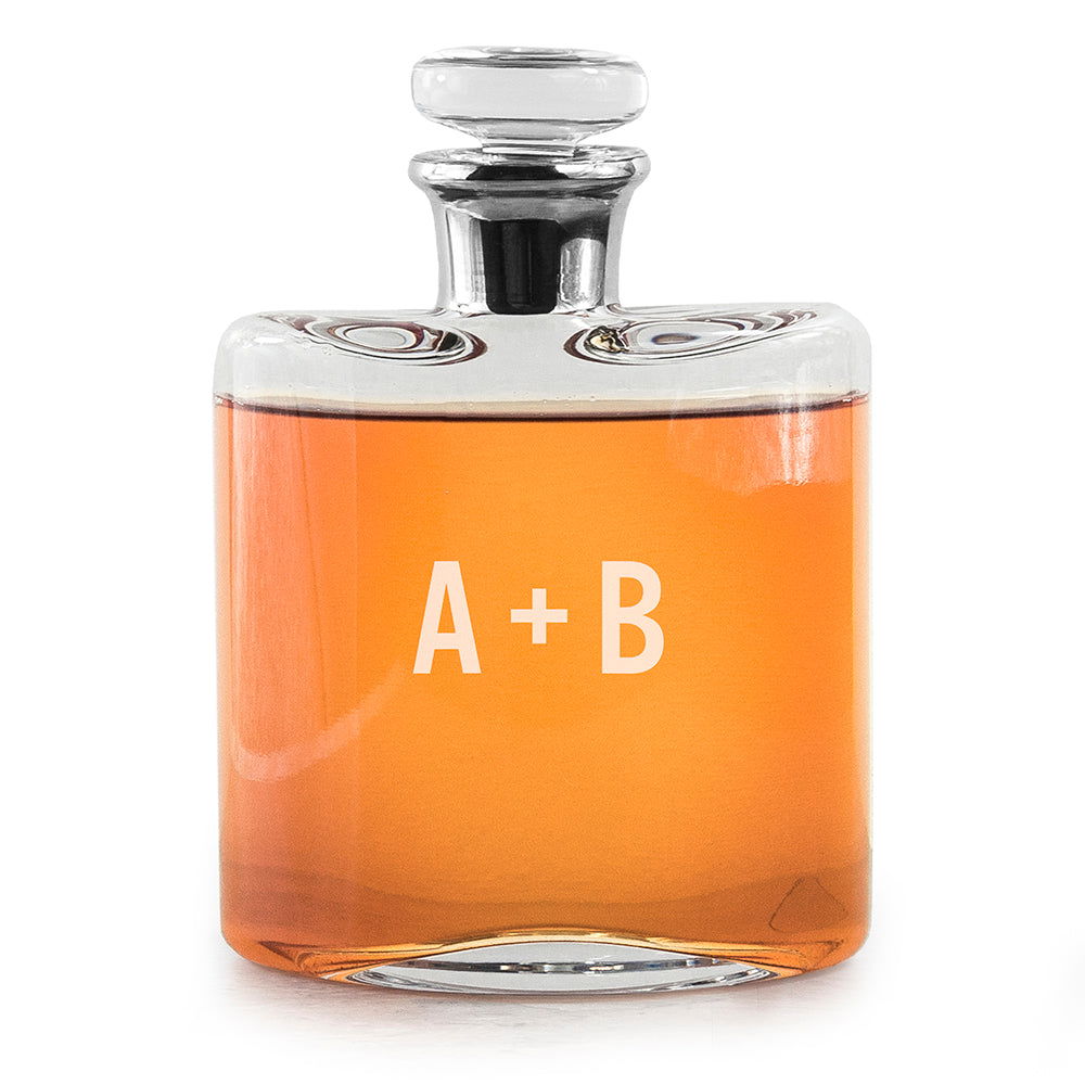 Monogrammed Platinum Necked Whisky Decanter - Lovesakes