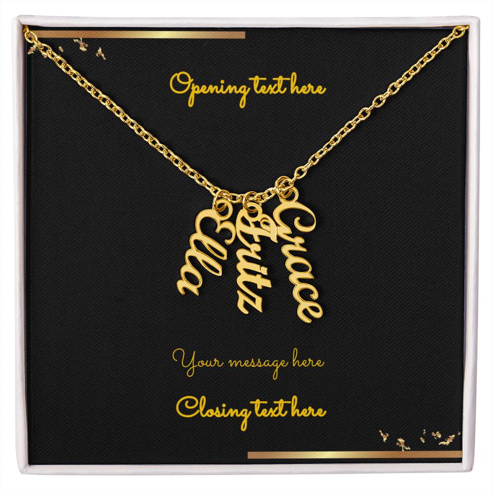 Multi-name Necklace + Personalized Message Card | Lovesakes