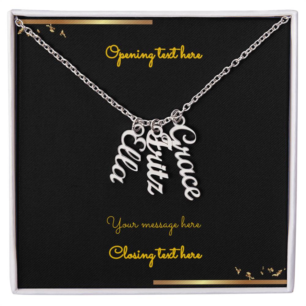 Multi-name Necklace + Personalized Message Card | Lovesakes