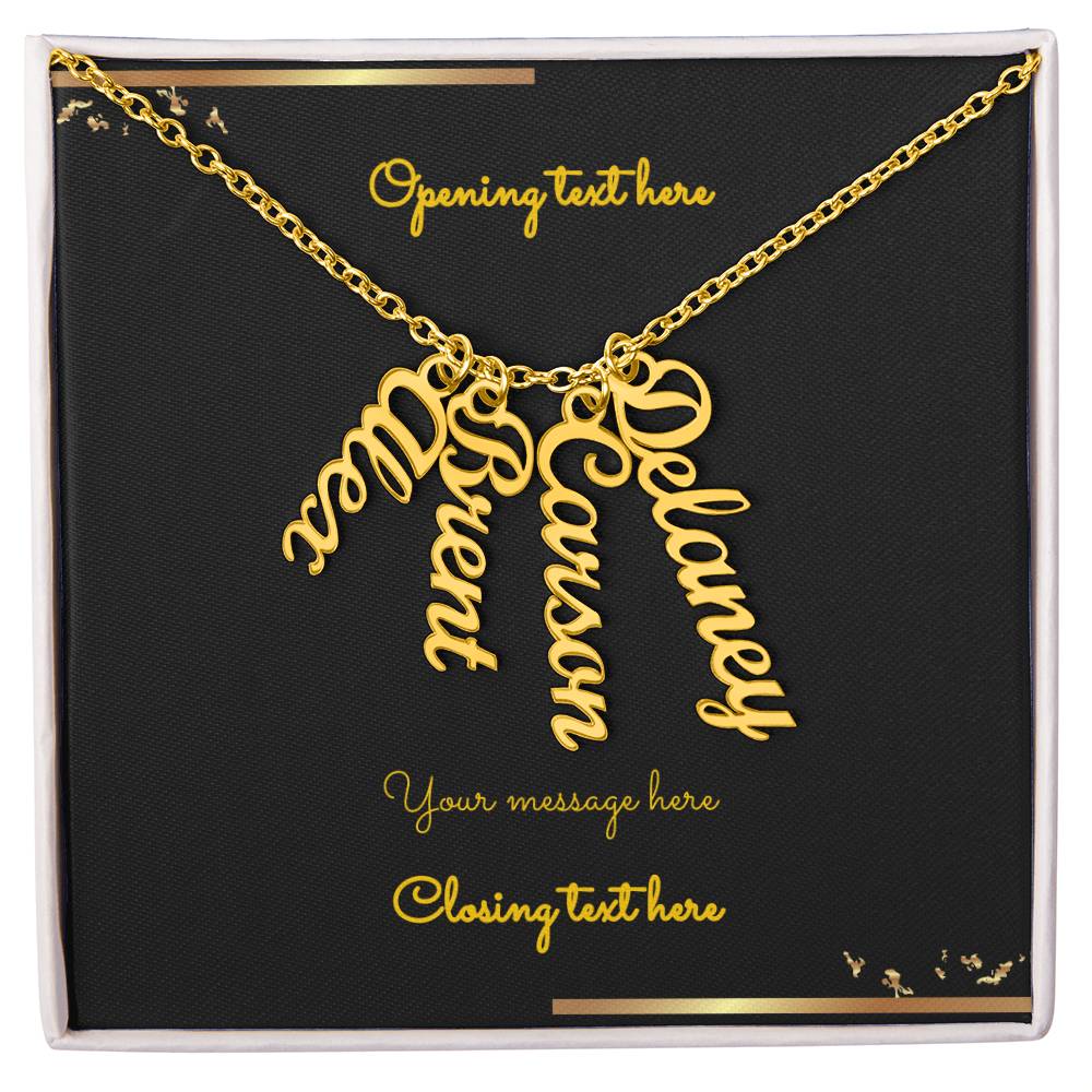 Multi-name Necklace + Personalized Message Card | Lovesakes