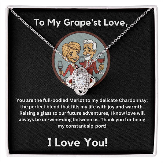My Grape'st Love Knot Necklace