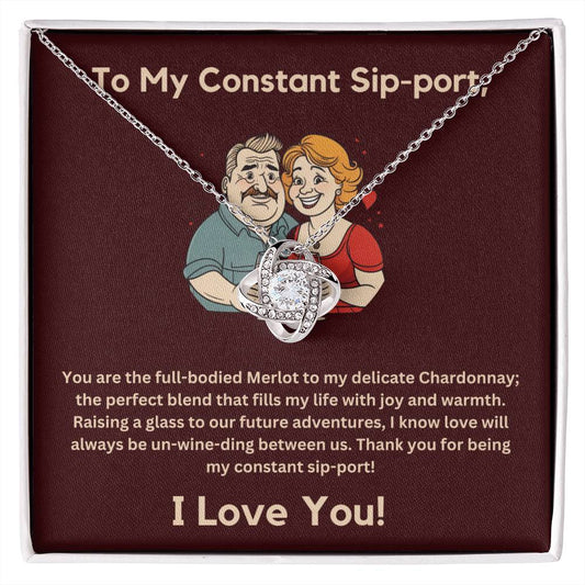 My Constant Sip-port Love-knot Necklace