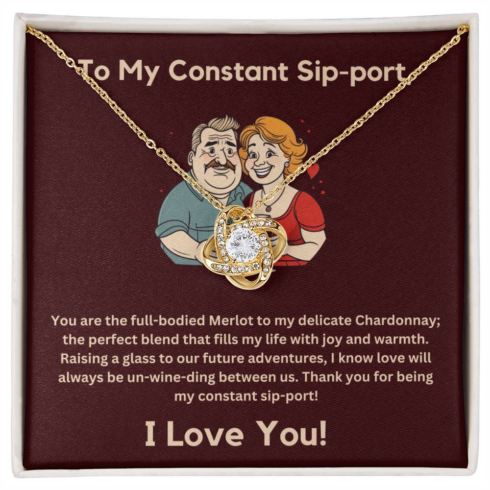 My Constant Sip-port Love-knot Necklace 