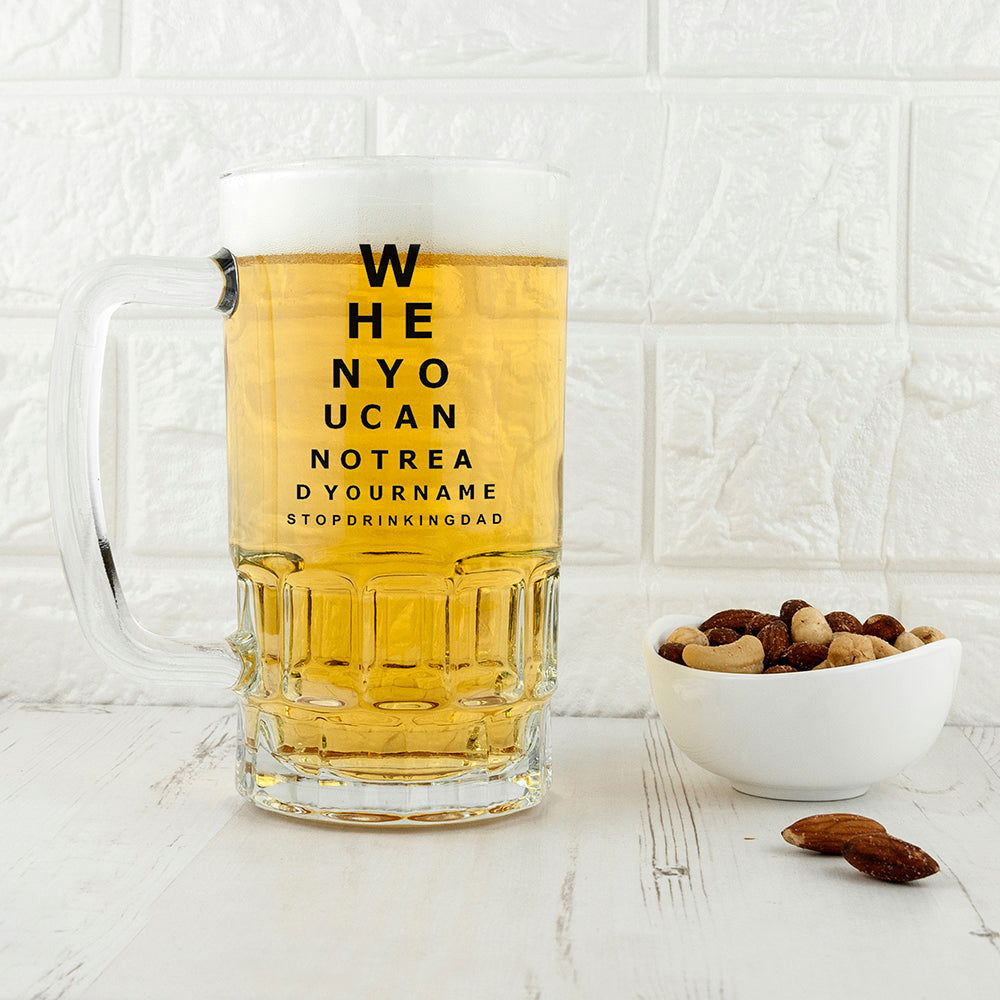 Opticians Chart Beer Glass Tankard - Lovesakes