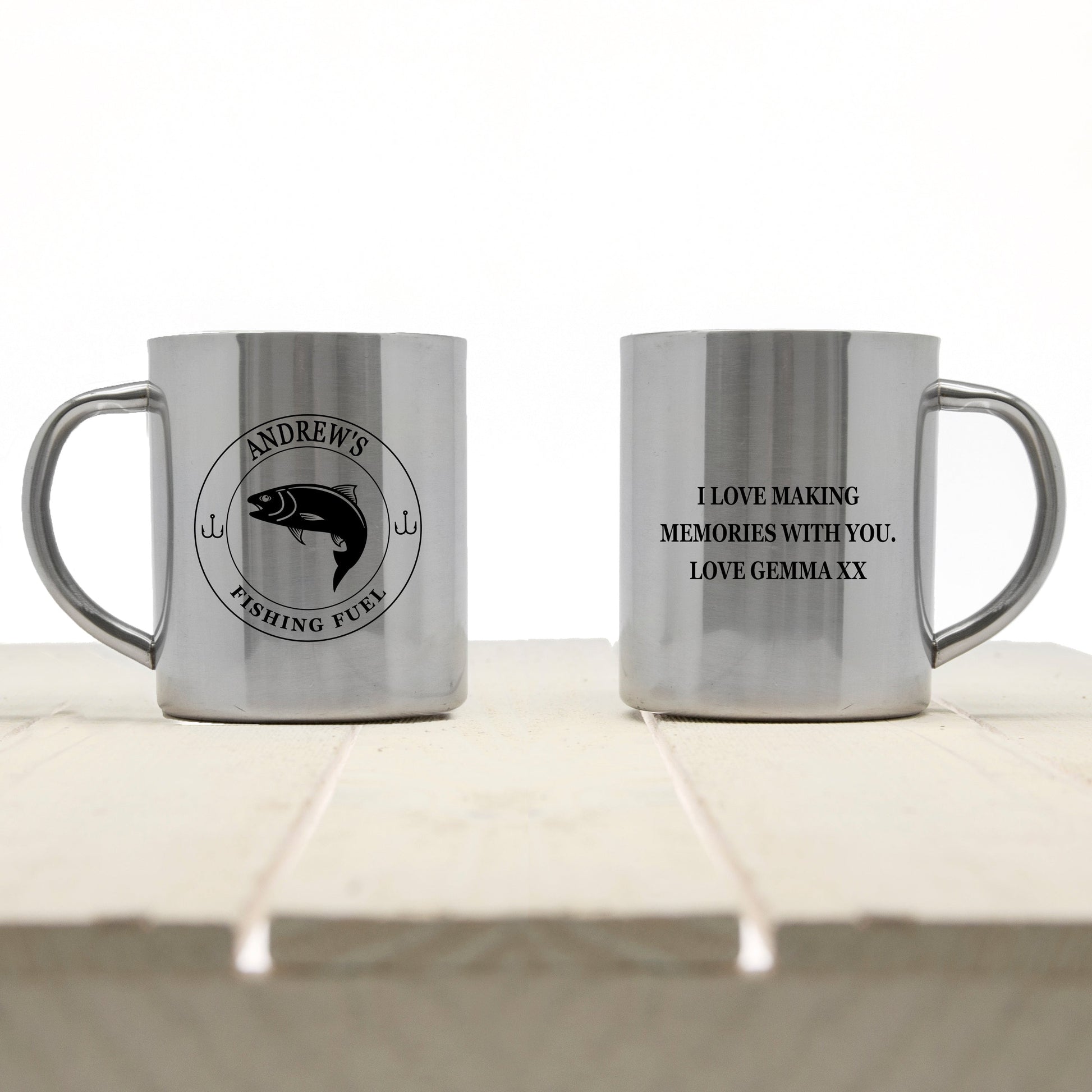 Personalized Mugs - Personalized Gentlemen's Fishing Fuel Outdoor Mug 