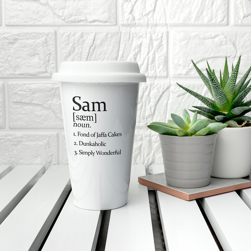 Personalized Definition Ceramic Eco Cup - GiftsofaKind