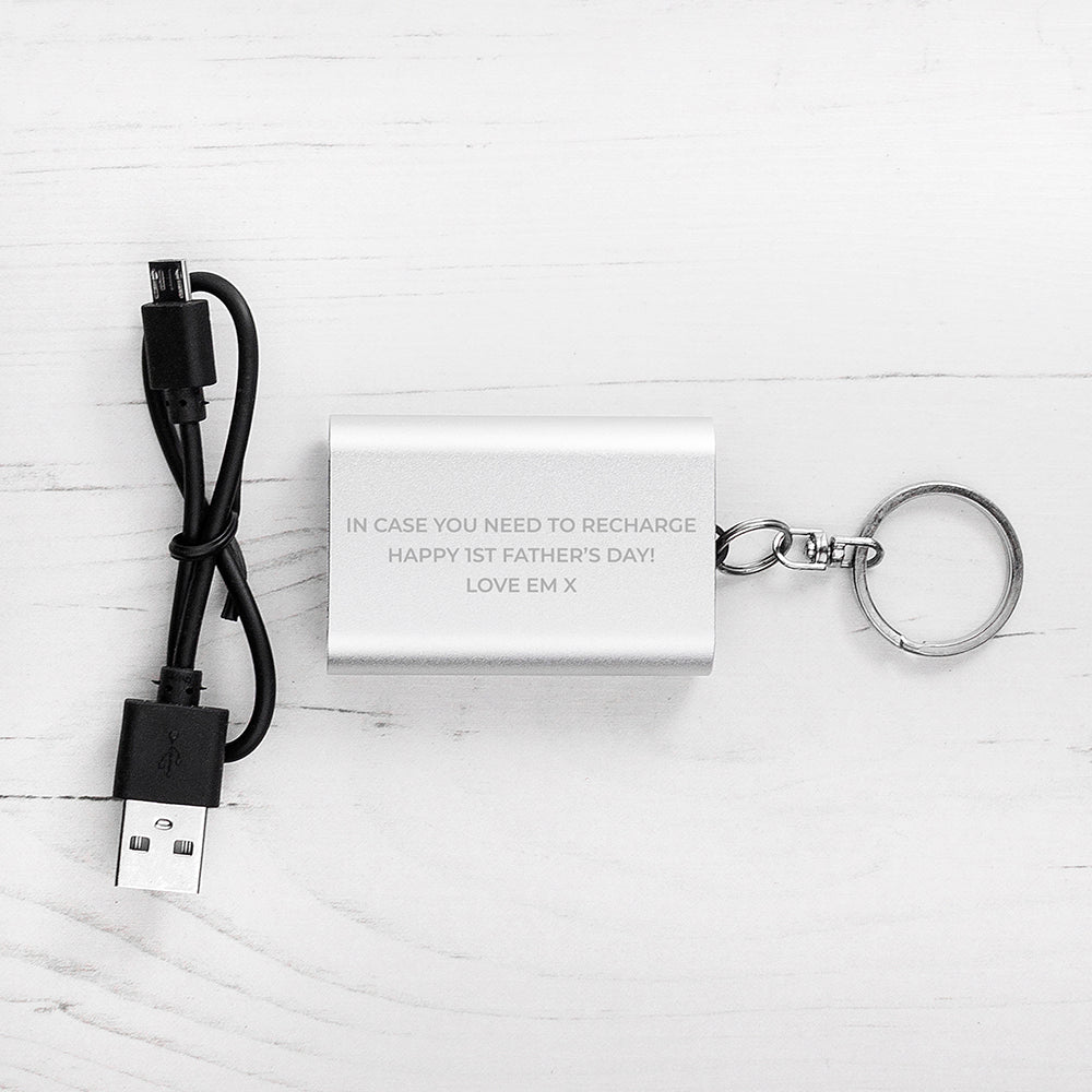 Personalized Men's Accessories - Personalized Miniature Powerbank Keyring 