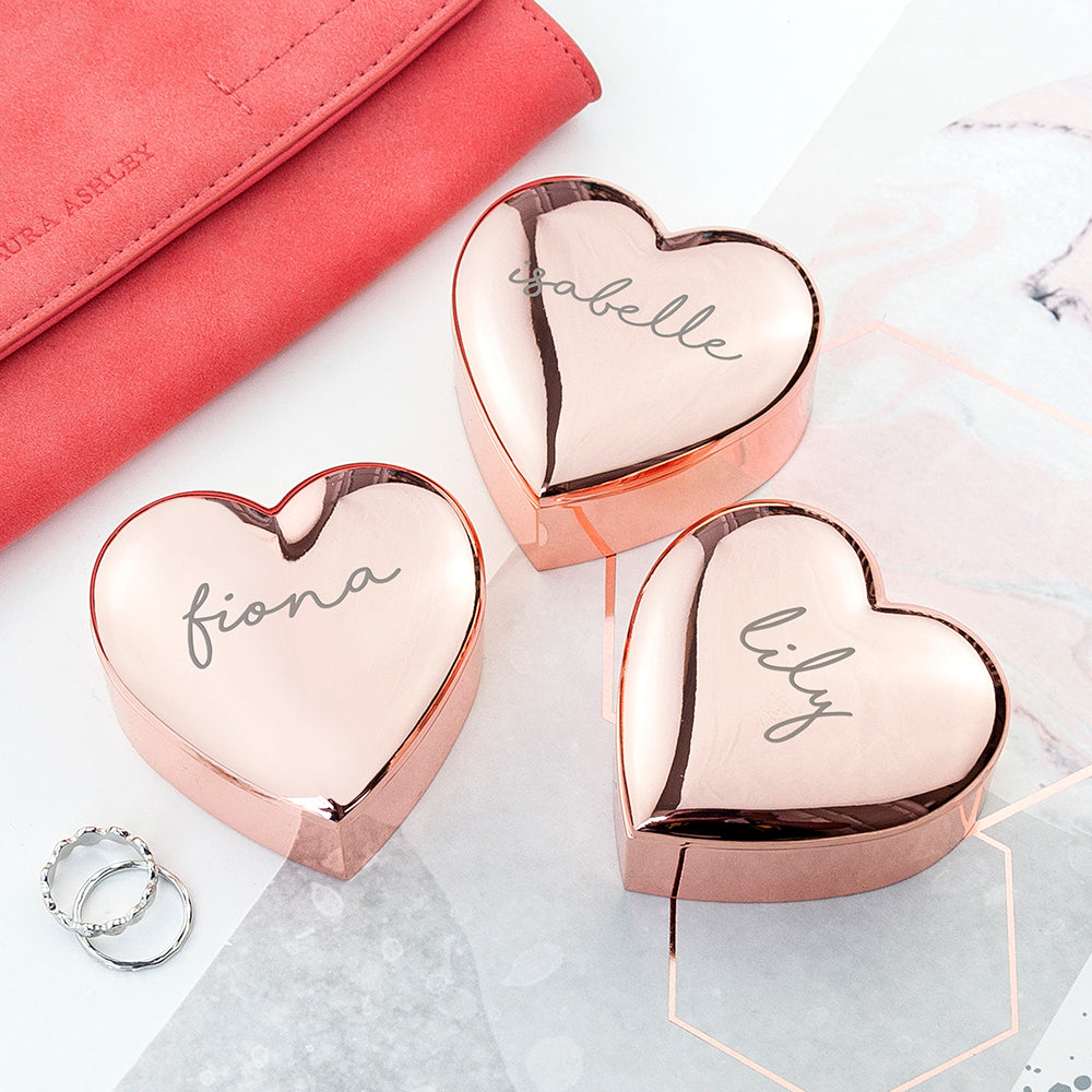 Personalized Trinket Boxes - Personalized Heart Trinket Box 
