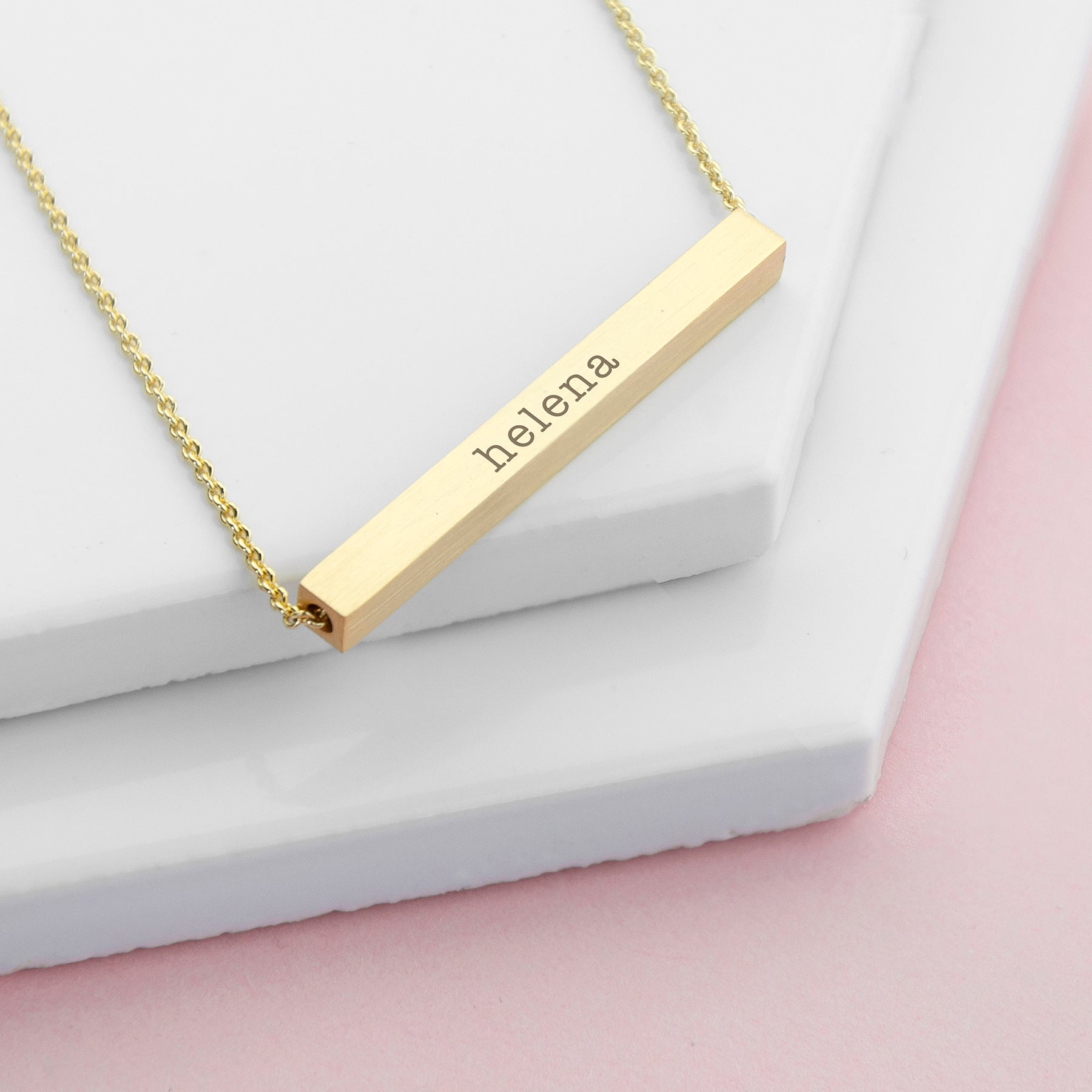 Personalized Necklaces - Personalized Horizontal Bar Necklace 
