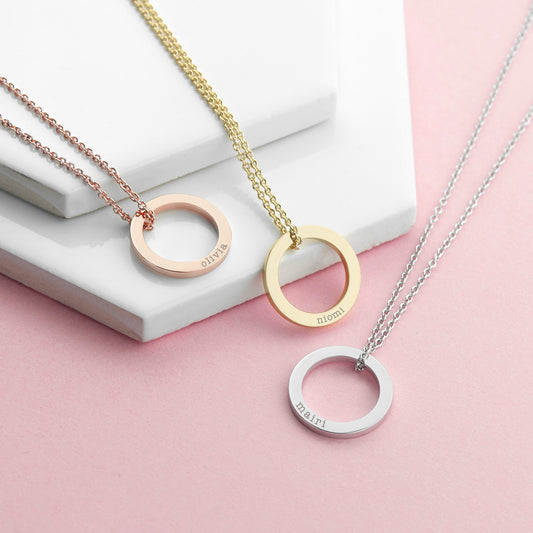 Personalized Family Ring Necklace