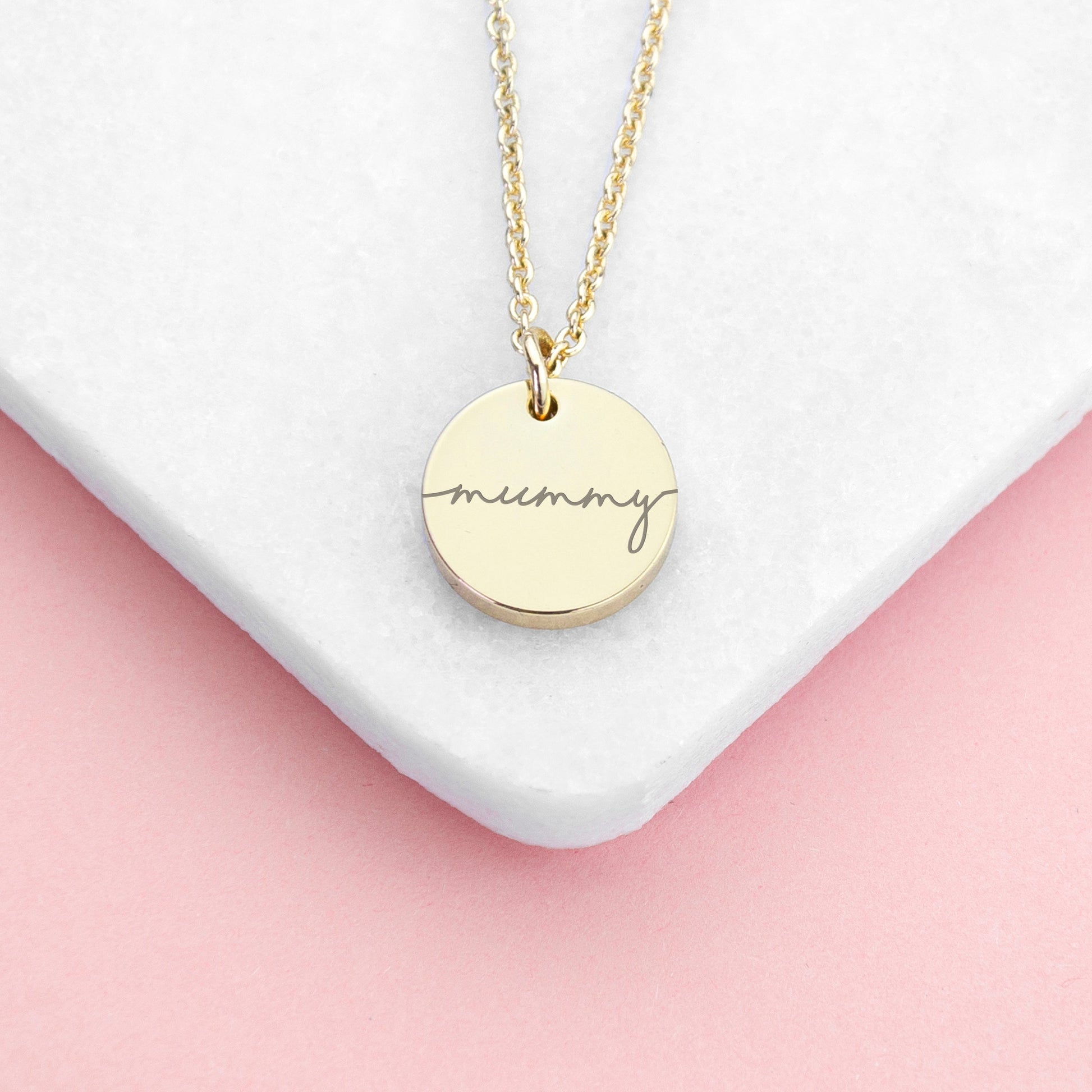 Personalized Necklaces - Personalized Disc Necklace 