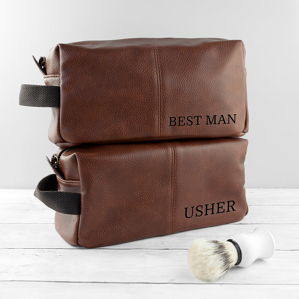 Personalized Men's Washbags - Personalized Vintage Style Wash Bag 