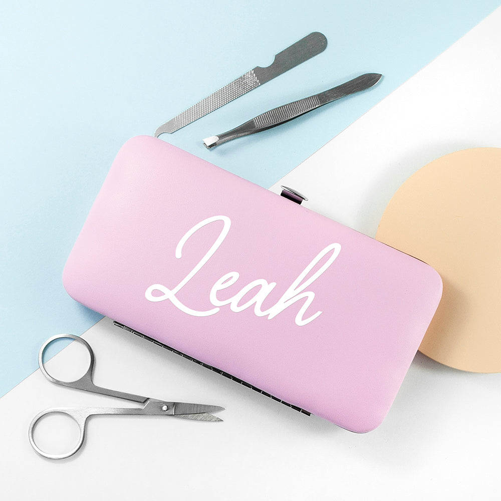 Personalized 7 Piece Manicure Set - Pink - GiftsofaKind