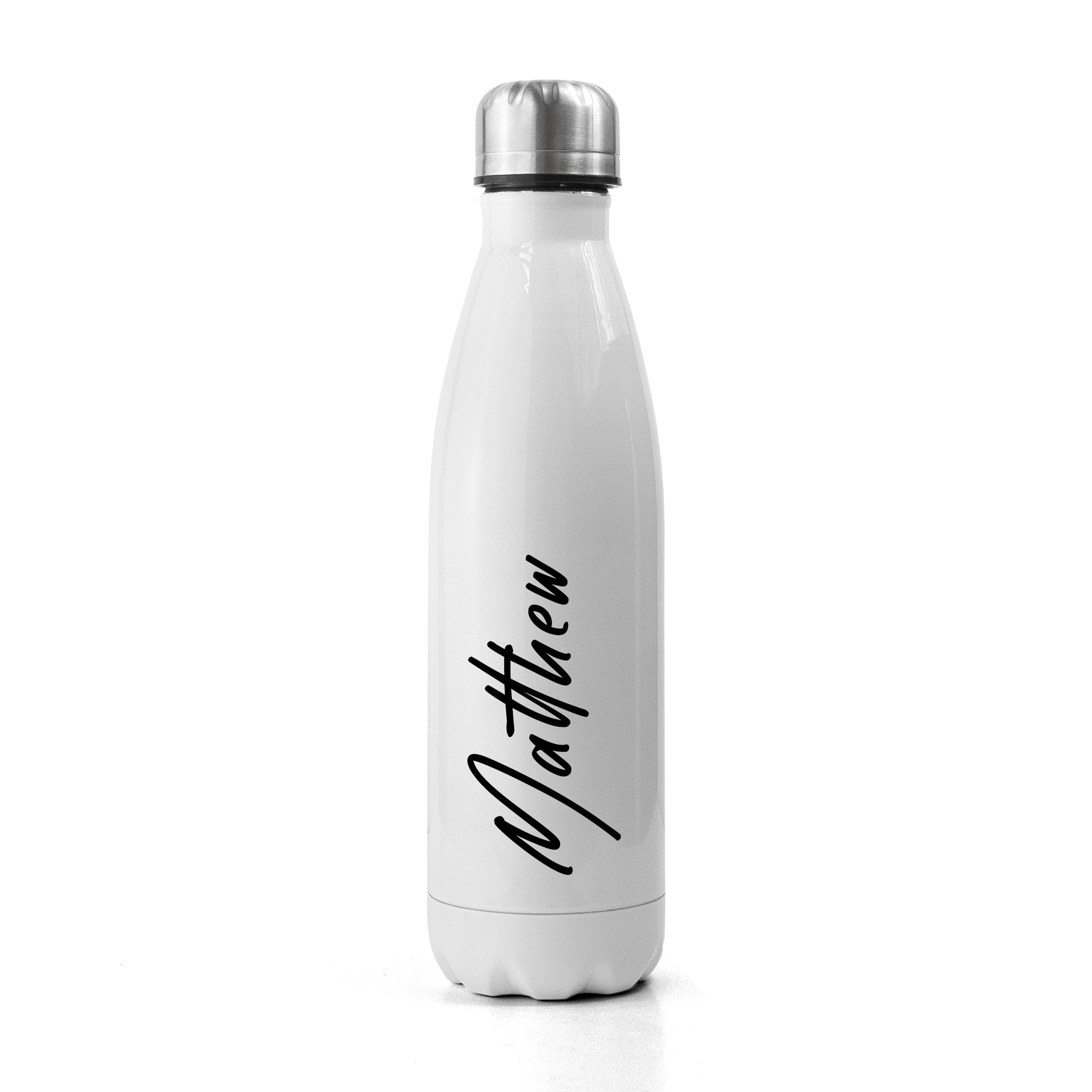 Personalized Water Bottles - Personalized White Water Bottle 