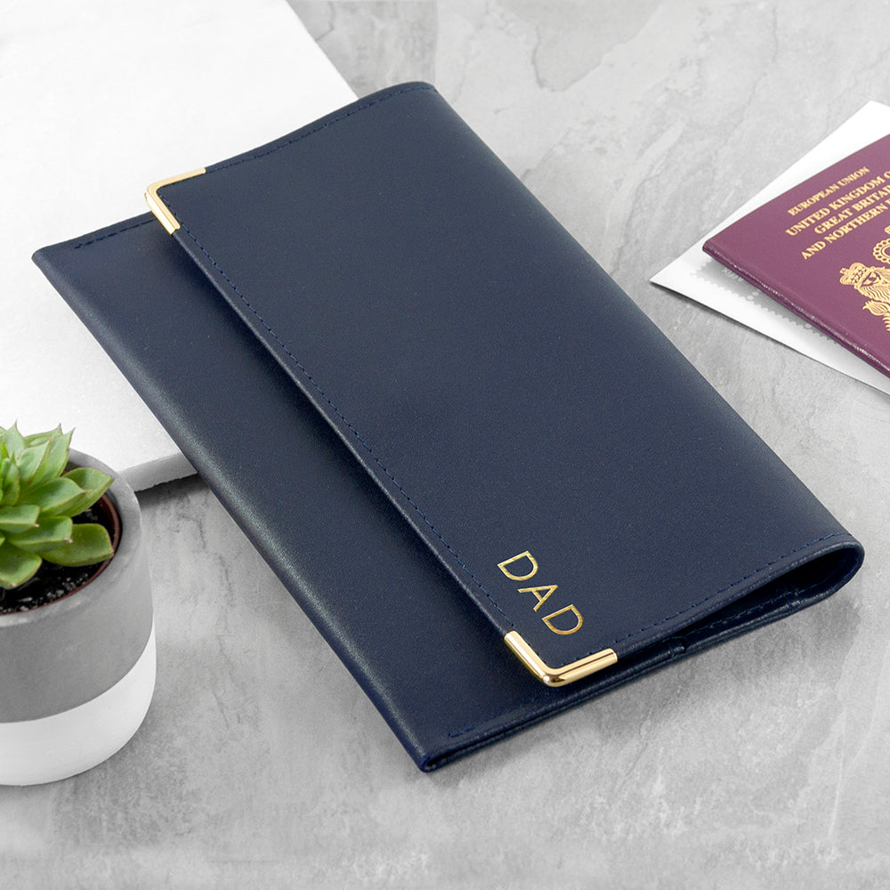 Personalized Travel Accessories - Personalized Luxury Leather Travel Organiser 