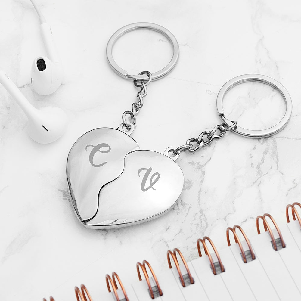 Personalized Joining Hearts Magnetic Couples Keyrings - GiftsofaKind